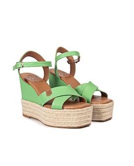 Cuña Popa Alta Idara Verde Para Mujer