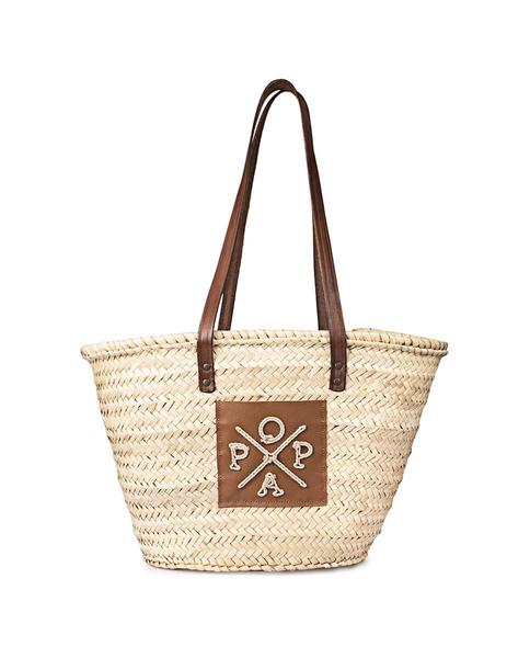 Capazo Popa Victoria Palma Cuero Para Mujer