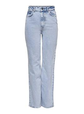 Pantalon Vaquero Only Camille Life Wide Azul Mujer