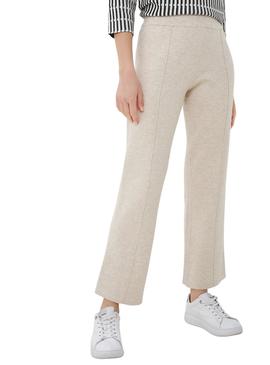 Pantalon Vila Cassie Knit Beige para Mujer