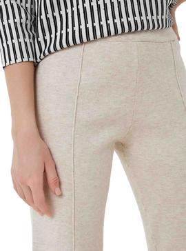 Pantalon Vila Cassie Knit Beige para Mujer