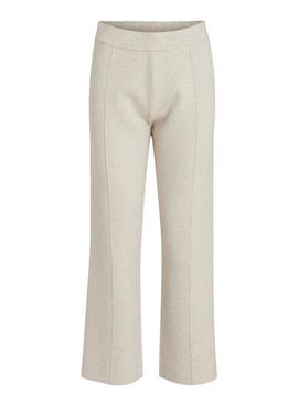 Pantalon Vila Cassie Knit Beige para Mujer