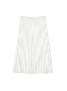 Falda Lacoste JF8050 Plisada Blanca para Mujer