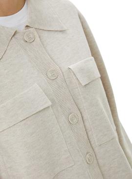 Cardigan Vila Cassie Knit Beige para Mujer