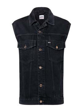 Chaleco Tommy Jeans Denim Negro para Mujer