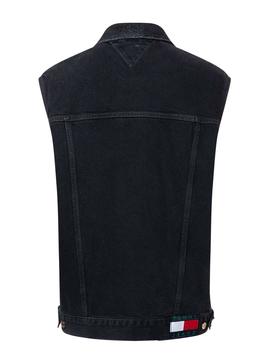 Chaleco Tommy Jeans Denim Negro para Mujer