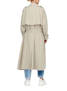 Gabardina Only Dina Wide Beige para Mujer