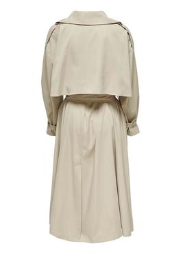 Gabardina Only Dina Wide Beige para Mujer