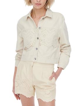 Chaqueta Vaquera Only Elena Beige para Mujer