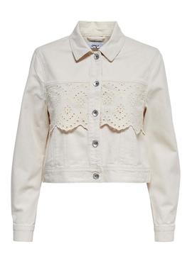 Chaqueta Vaquera Only Elena Beige para Mujer