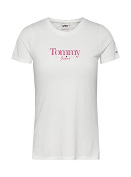 Camiseta Tommy Jeans Skinny Essential Blanca Mujer