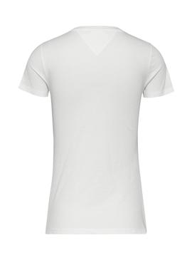 Camiseta Tommy Jeans Skinny Essential Blanca Mujer