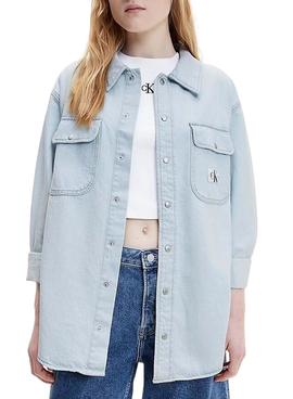 Camisa Vaquera Calvin Klein Azul Claro para Mujer