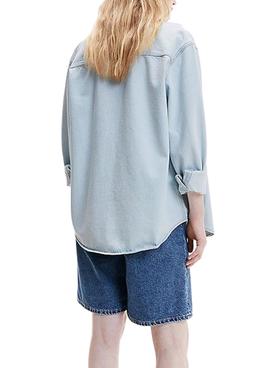 Camisa Vaquera Calvin Klein Azul Claro para Mujer