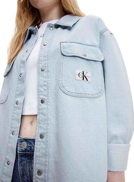Camisa Vaquera Calvin Klein Azul Claro para Mujer
