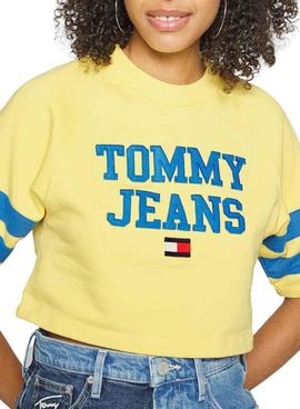 Sudadera Tommy Jeans POP DROP Amarillo Para Mujer