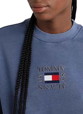 Sudadera Tommy Jeans Crop Timeless Marino Mujer