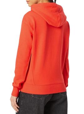 Sudadera Calvin Klein Monogram Logo Rojo Mujer