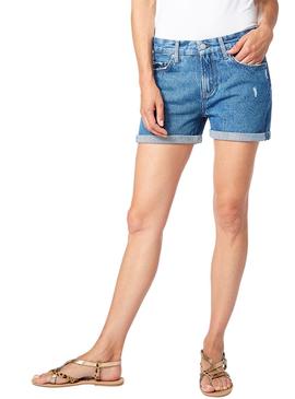 Short Pepe Jeans Marble Mid Denim Mujer
