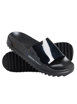 Chanclas Superdry Chunky Negras Para Mujer