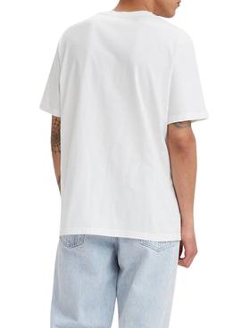 Camiseta Levis Relaxed Fit Blanca Para Hombre