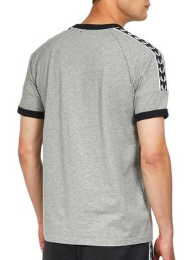 Camiseta Fred Perry Taped Ringer Gris Hombre