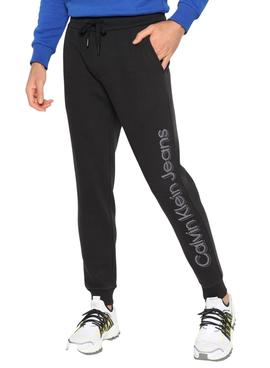 Pantalon Chandal Calvin Klein Vertical Bold Negro 