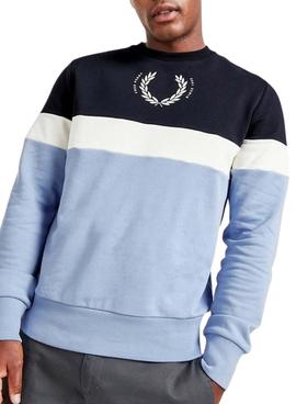 Sudadera Fred Perry Bloques De Color Azul Hombre