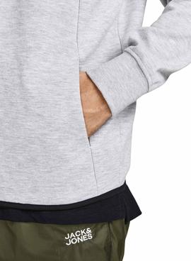 Sudadera Jack And Jones Cremallera Gris Hombre