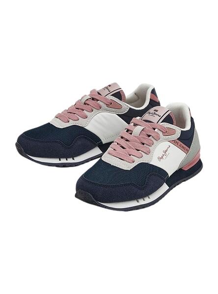libertad Ocurrencia Eh Zapatillas Pepe Jeans London One Marino Para Niña