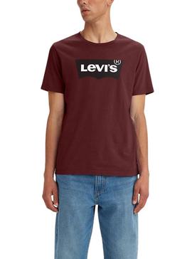 Camiseta Levis Graphic Granate Para Hombre