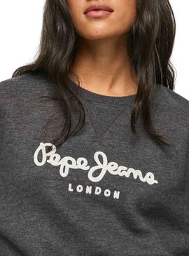 Sudadera Pepe Jeans Nanette Gris Para Mujer