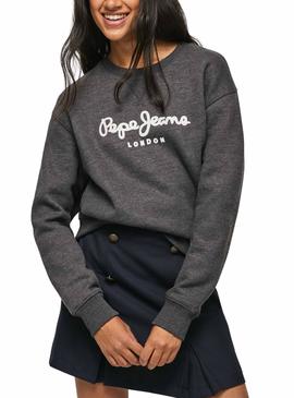 Sudadera Pepe Jeans Nanette Gris Para Mujer