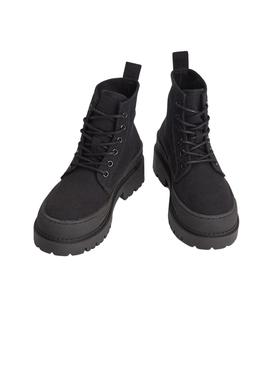 Botas Tommy Jeans Cordones Negras Para Mujer