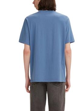 Camiseta Levis Essential Azul Para Hombre