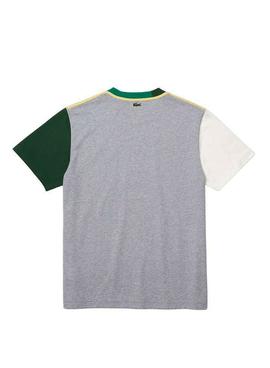 Camiseta Lacoste Live Color Block Verde 