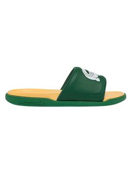 Chanclas Lacoste Dualiste Verde y Amarillo Hombre