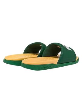 Chanclas Lacoste Dualiste Verde y Amarillo Hombre