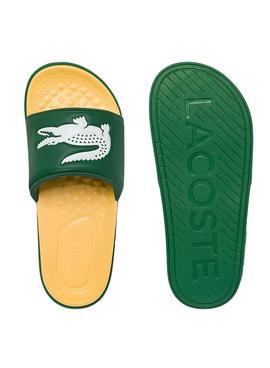 Chanclas Lacoste Dualiste Verde y Amarillo Hombre