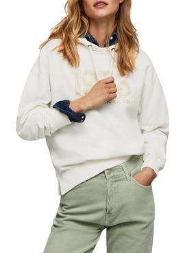 Sudadera Pepe Jeans Sadie Blanca Para Mujer