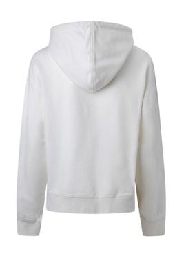 Sudadera Pepe Jeans Sadie Blanca Para Mujer