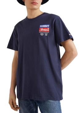 Camiseta Tommy Jeans Logo Trasero Marina Hombre