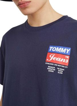 Camiseta Tommy Jeans Logo Trasero Marina Hombre