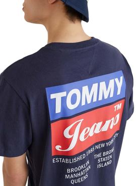 Camiseta Tommy Jeans Logo Trasero Marina Hombre