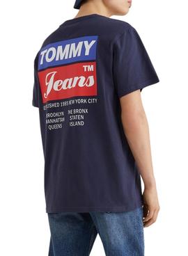 Camiseta Tommy Jeans Logo Trasero Marina Hombre