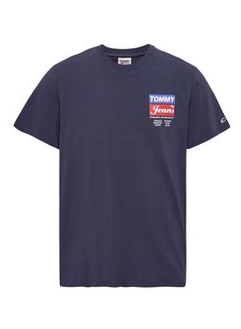 Camiseta Tommy Jeans Logo Trasero Marina Hombre