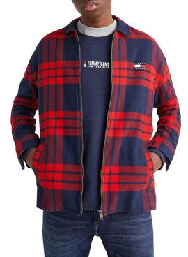 Sobrecamisa Tommy Jeans Cuadros Roja Hombre