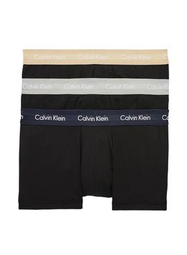 Pack Calzoncillos Calvin Klein Tiro Bajo Negros 