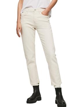 Pantalón Vaquero Pepe Jeans Mary Blanco Mujer