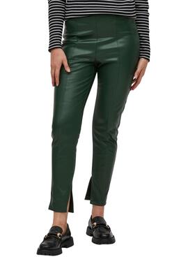 Pantalón Vila Dagmar Verde Para Mujer